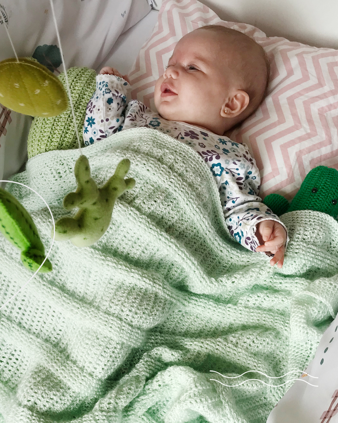 manta de bebe de croche