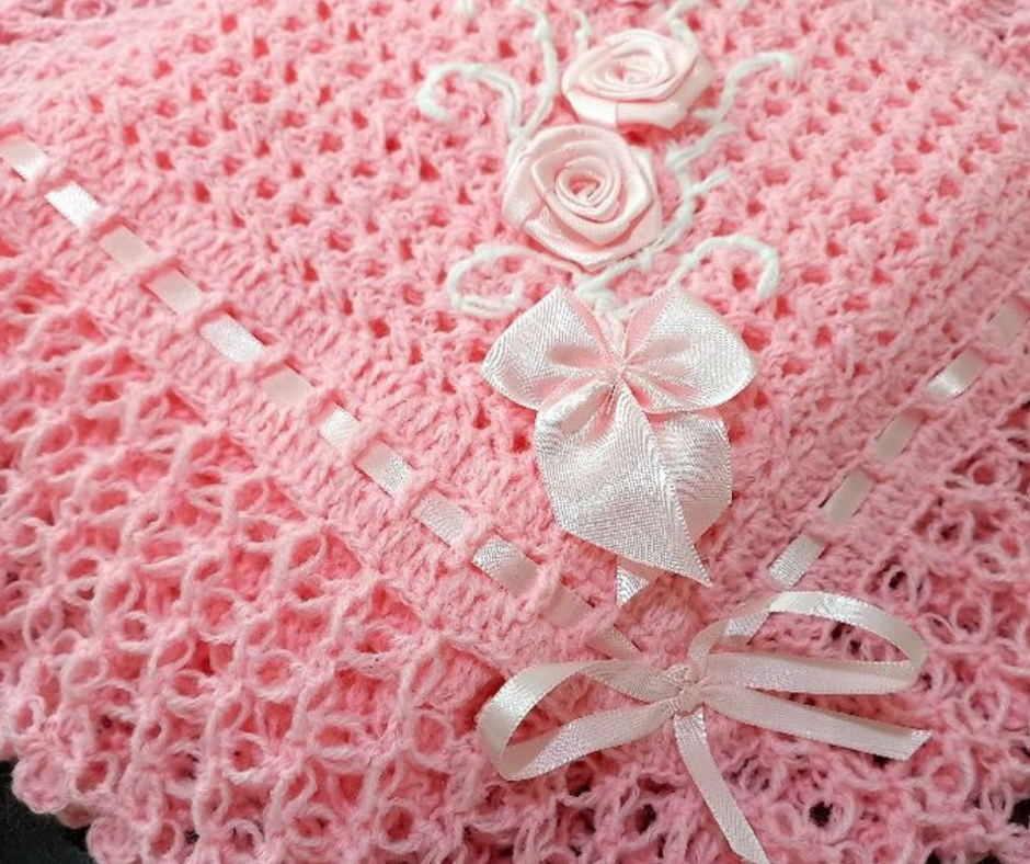 manta de bebe de croche