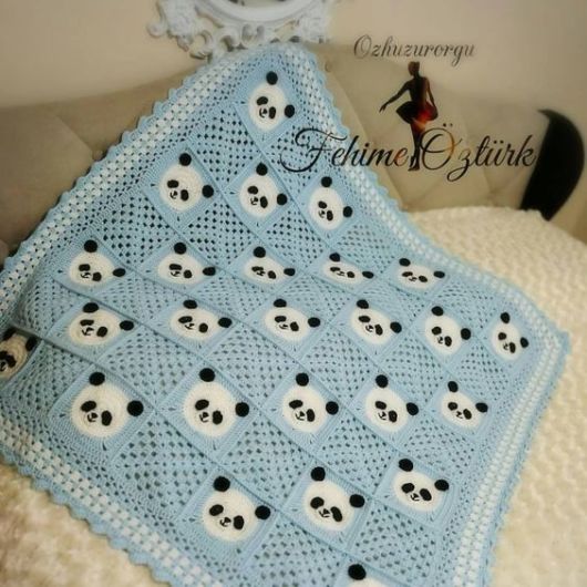 manta de bebe de croche