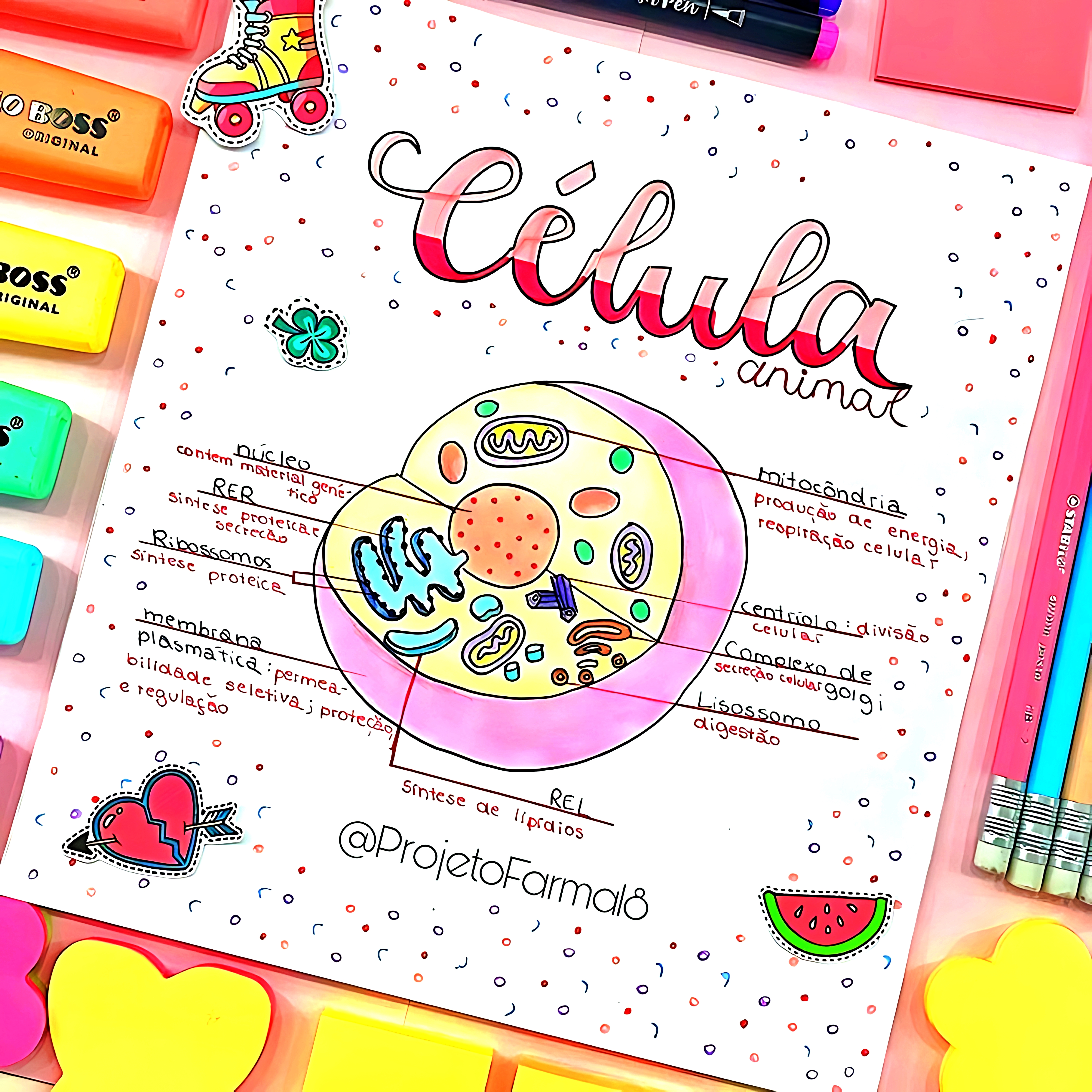 desenho mapa mental celula