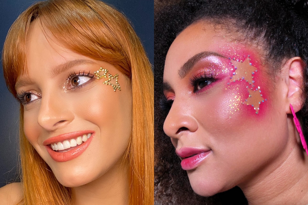 maquiagem colorida carnaval