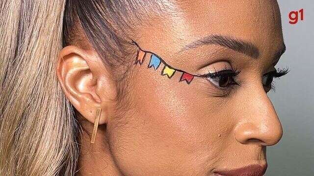 ideias maquiagem bandeirinha festa junina