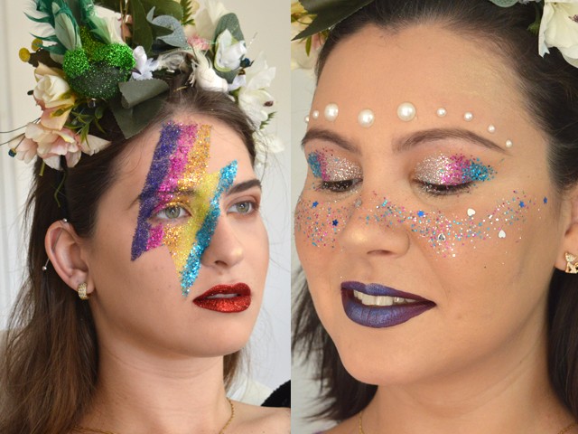 tutorial delineado grafico glitter carnaval