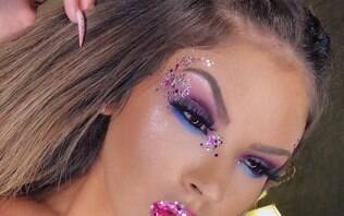 tutorial delineado grafico glitter carnaval