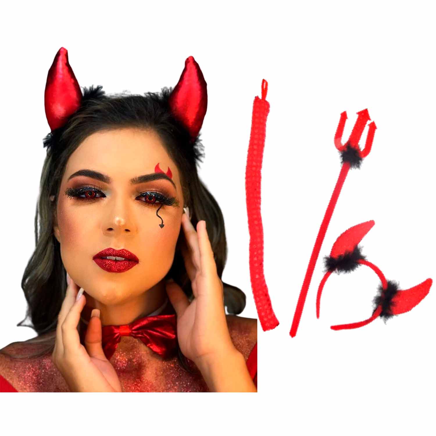 Tutorial maquiagem diabinha