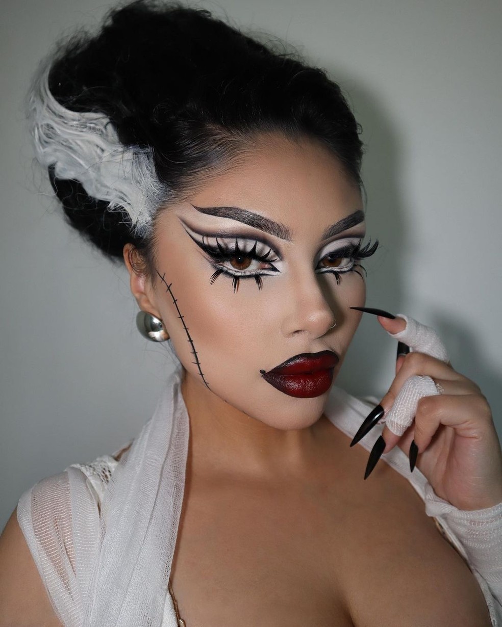 maquiagem de halloween bonita de vampira