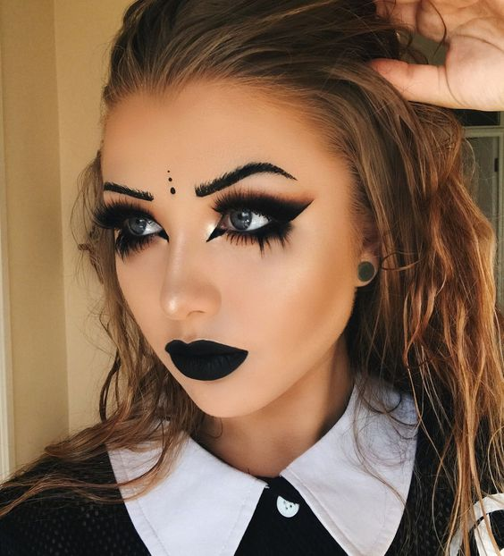 maquiagem de halloween bonita e elegante
