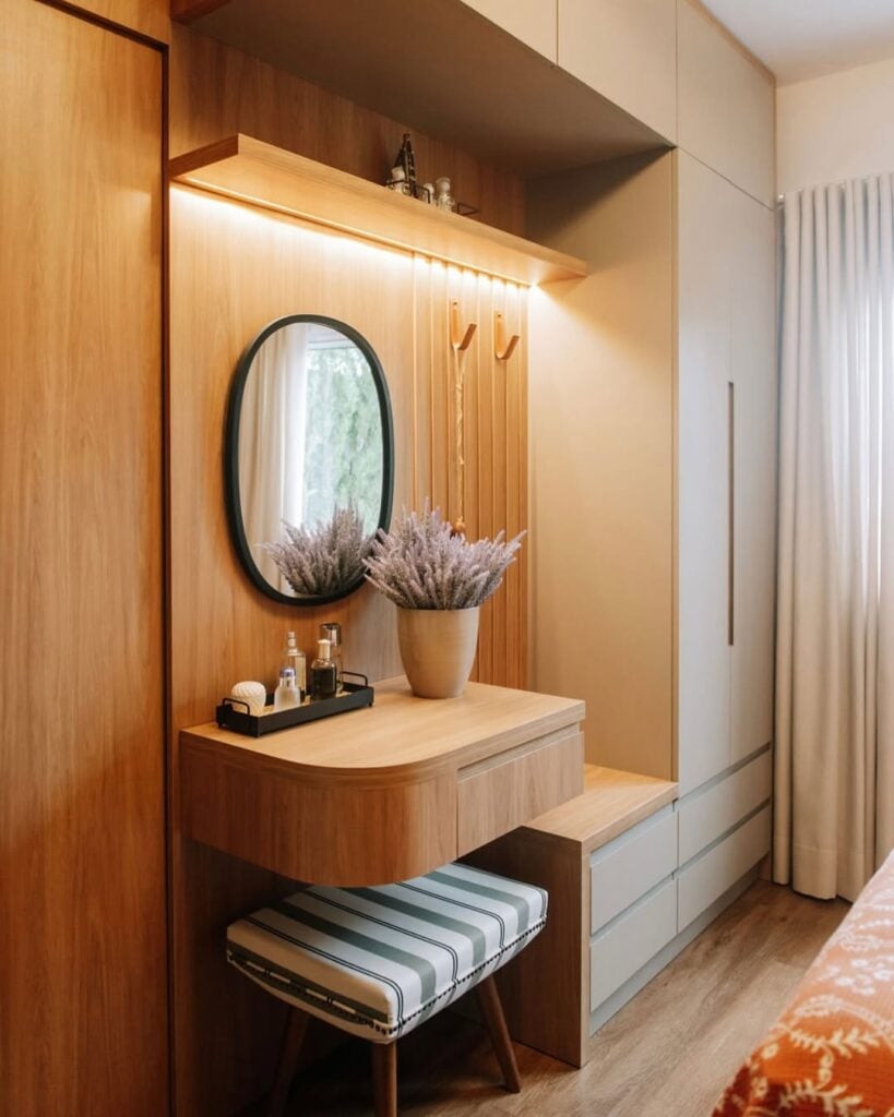 maquiagem de madeira