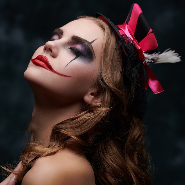 maquiagem de palhaço feminina halloween