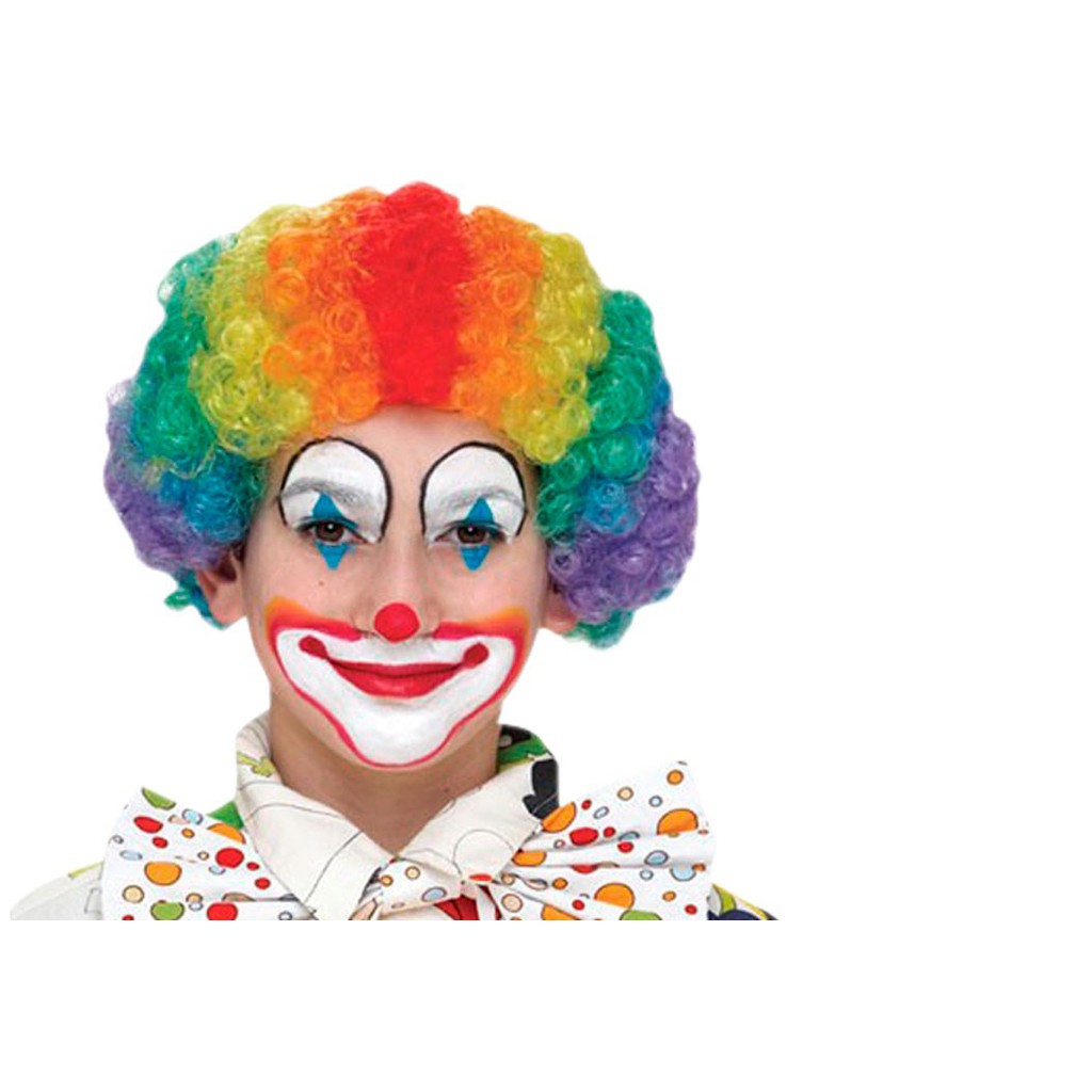 maquiagem de palhaço simples com batom vermelho