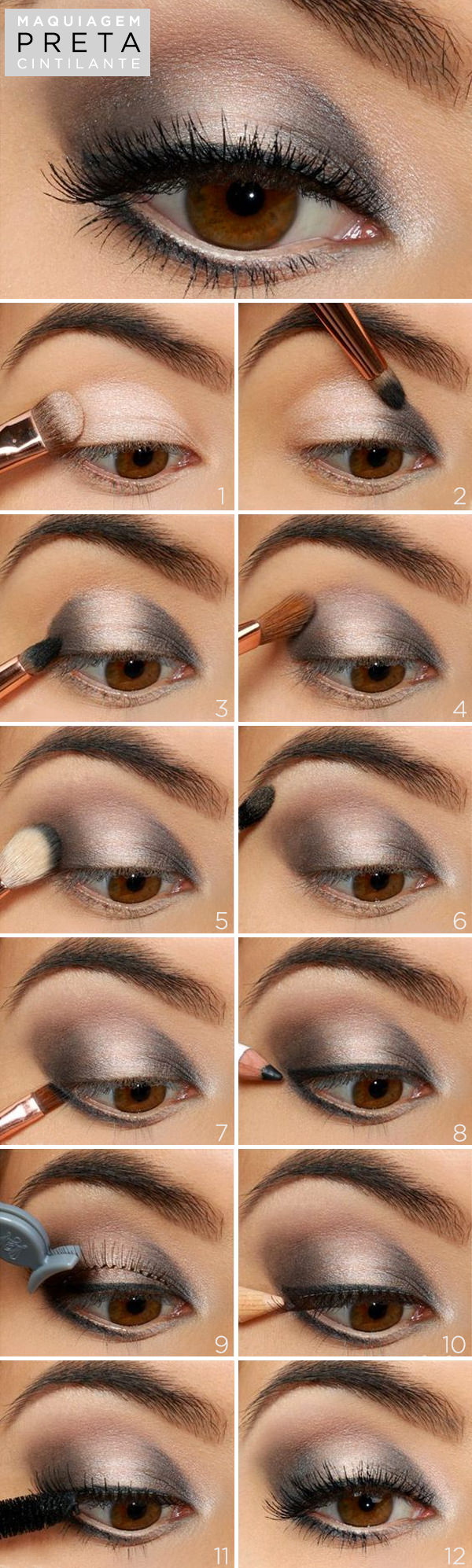 como fazer olho esfumado escuro para casamento