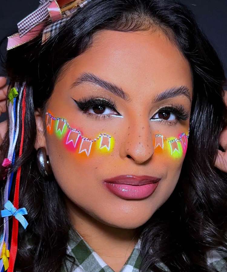 maquiagem festa junina simples infantil