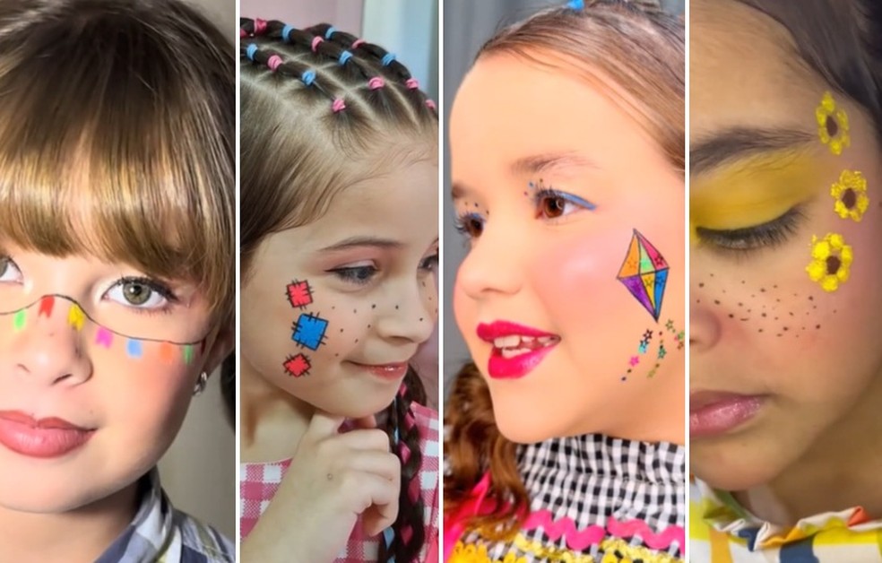 ideias maquiagem festa junina infantil simples