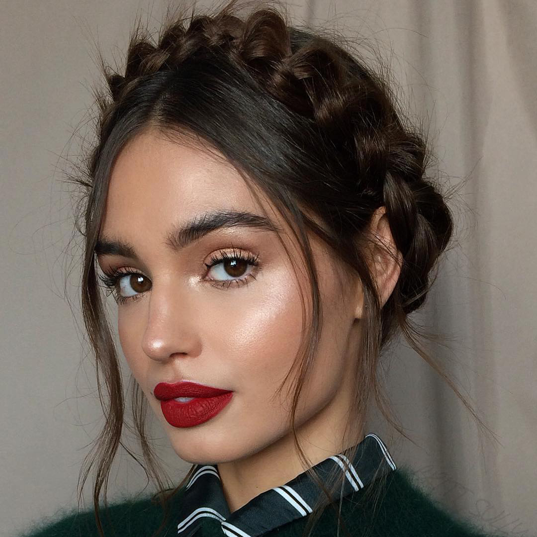 inspiração maquiagem noiva batom vermelho