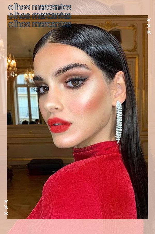 inspiração maquiagem noiva batom vermelho