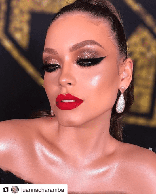 maquiagem noiva batom vermelho