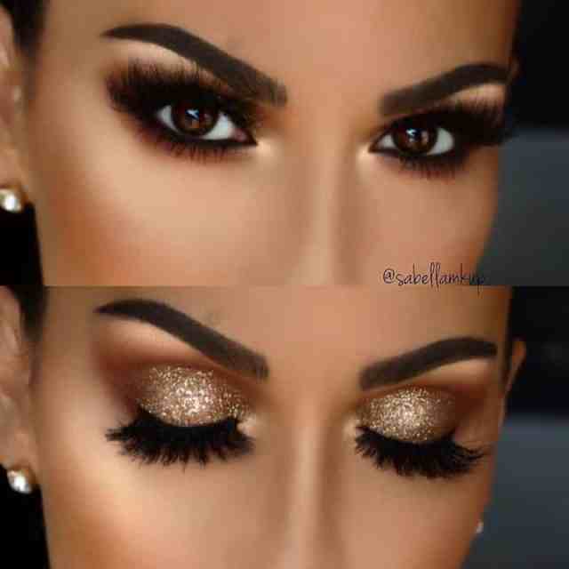 melhores ideias maquiagem preta glitter para festa