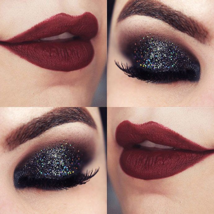 produtos baratos maquiagem preta glitter boa qualidade