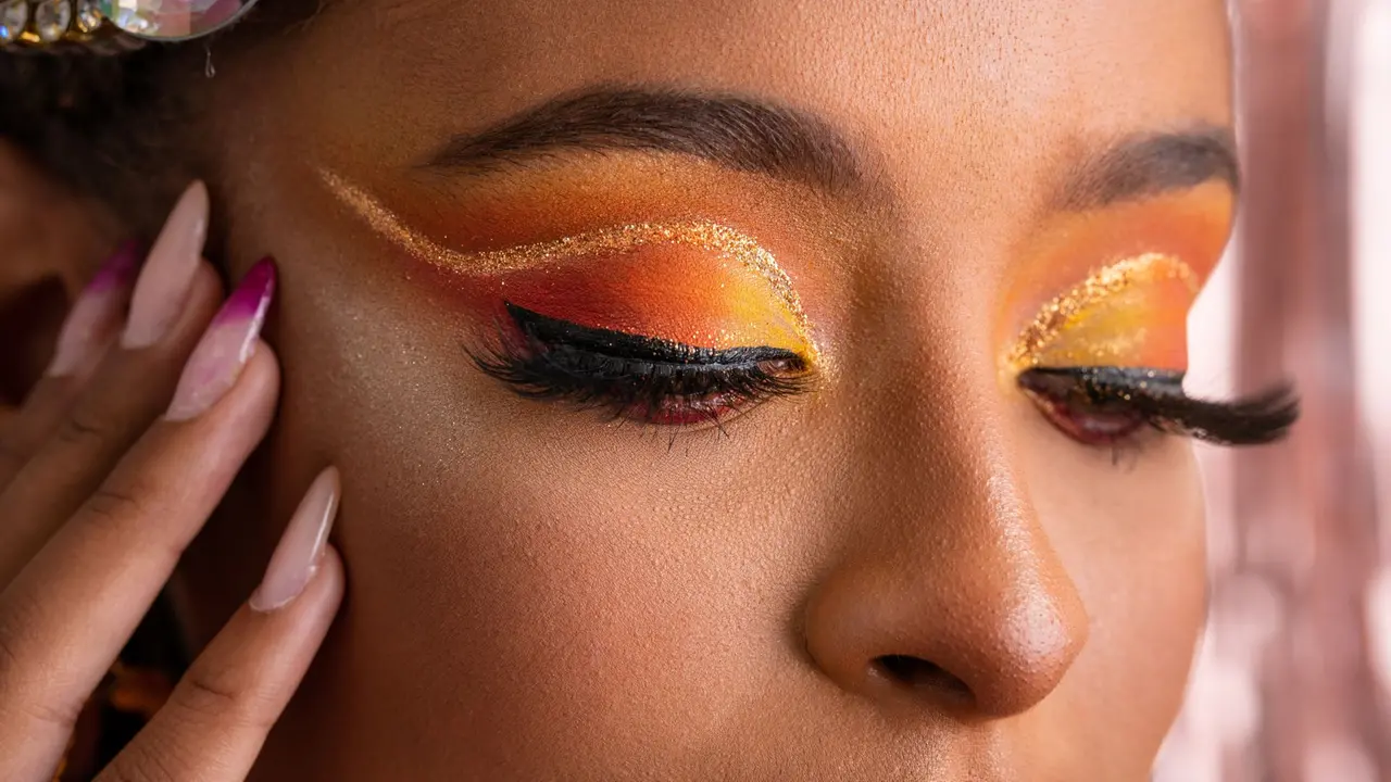 melhores ideias maquiagem preta glitter para festa