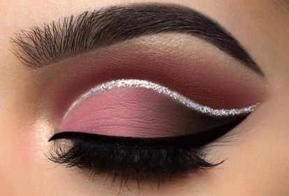 smokey eye preto com glitter vs delineado brilhoso
