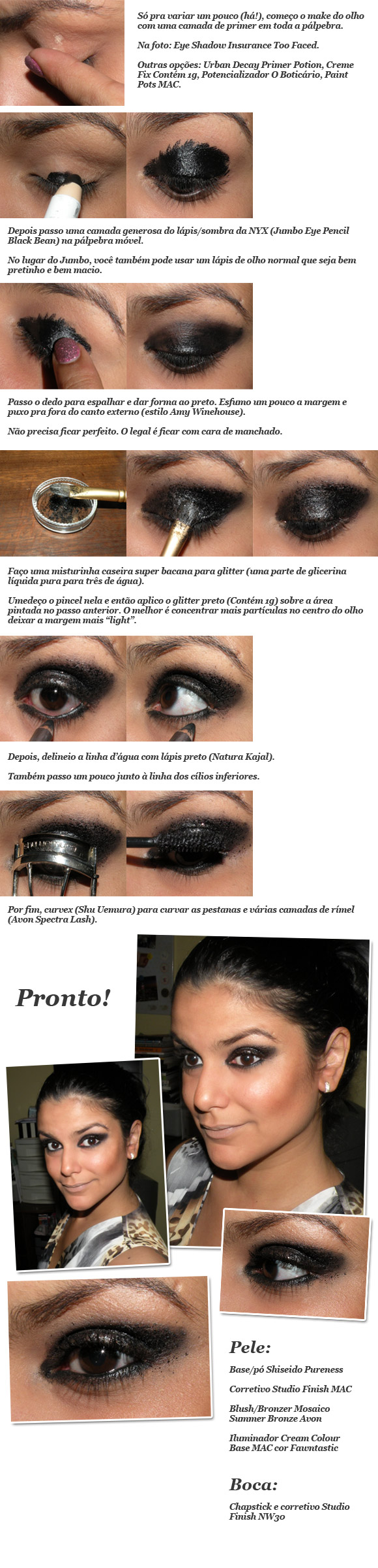 melhores ideias maquiagem preta glitter para festa