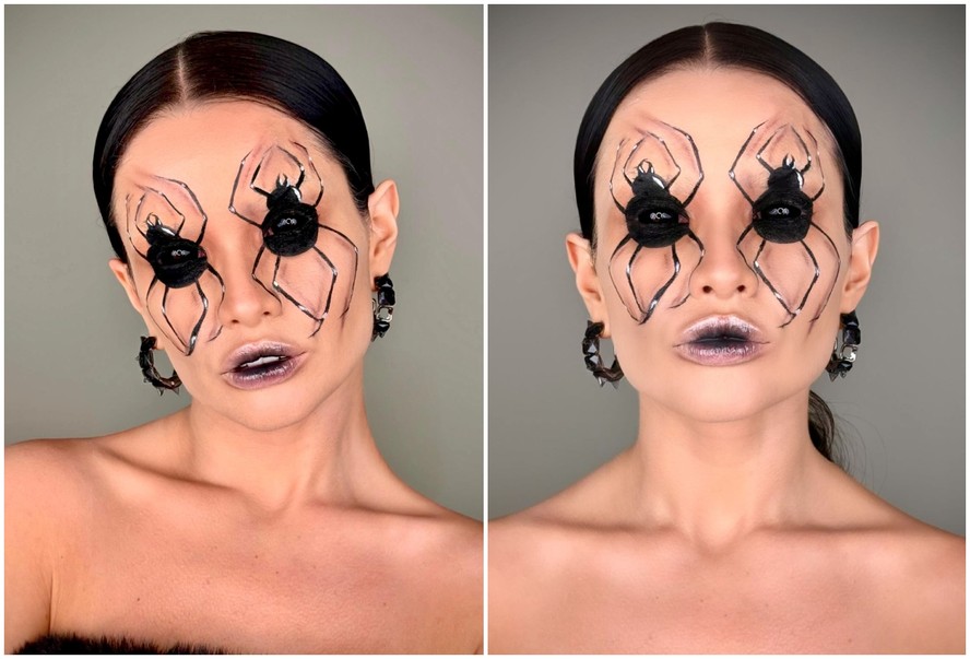 maquiagem rosto halloween para iniciantes