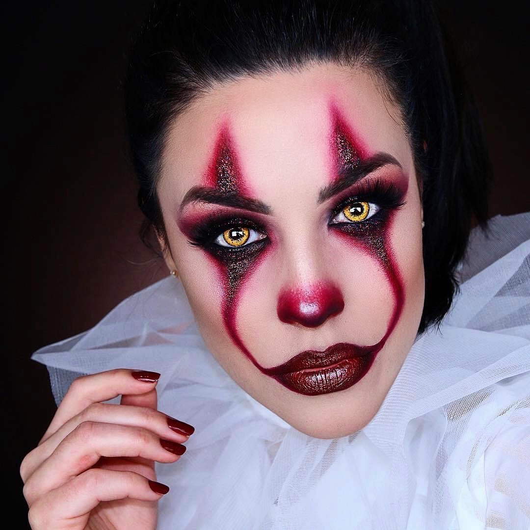 maquiagem rosto halloween minimalista