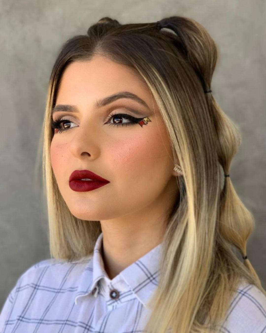 maquiagem barata para festa junina