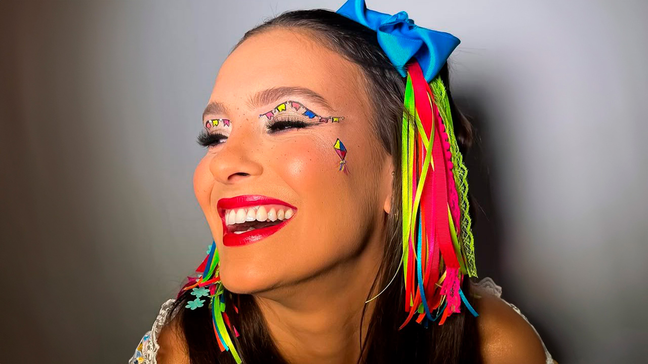 maquiagem barata para festa junina