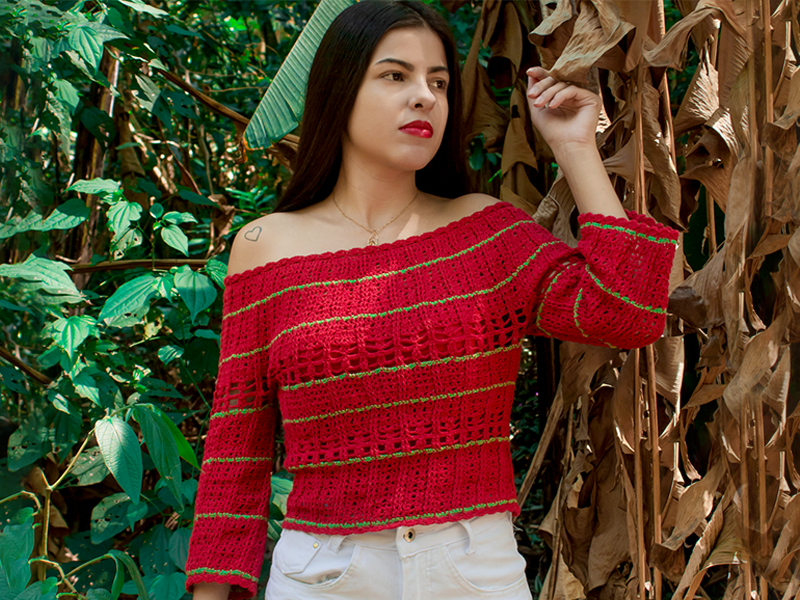 Blusa de Crochê Top-Down: O Passo a Passo para Iniciantes