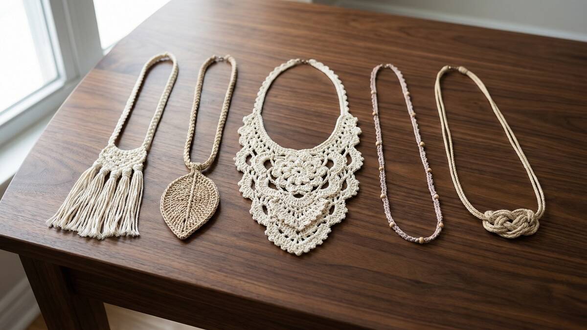 como fazer maxi colar de crochê passo a passo