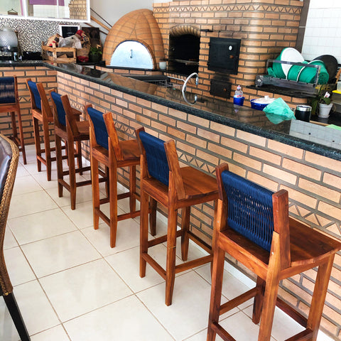 Melhores banquetas de madeira para cozinha rustica