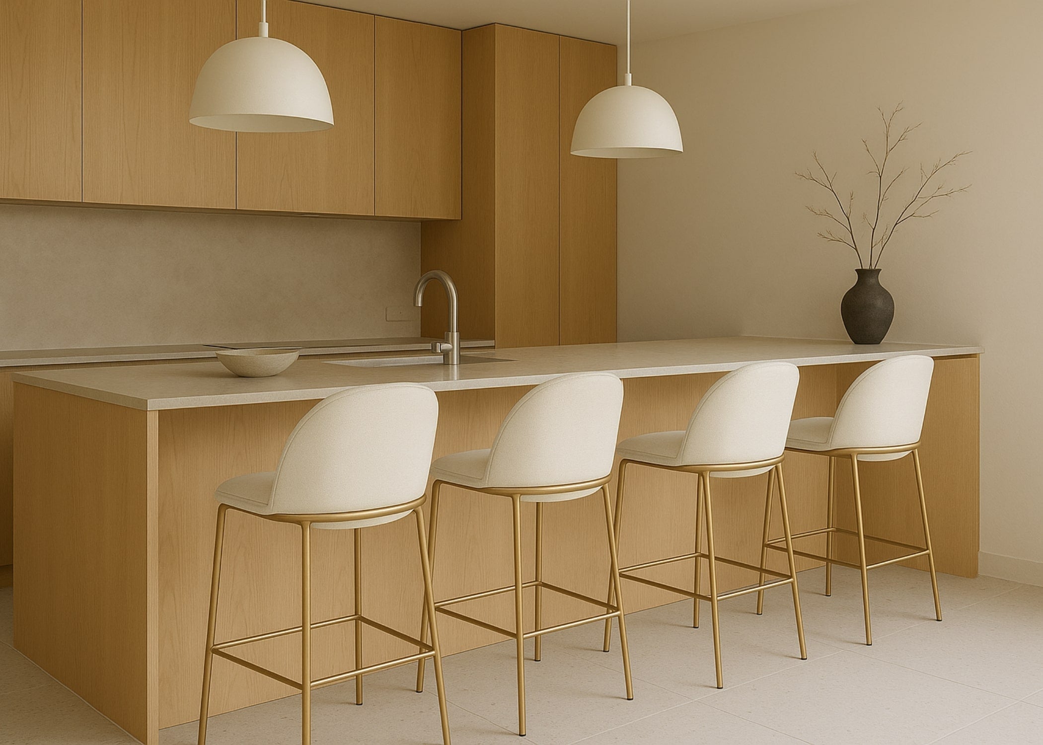 Como medir o espaço ideal para suas banquetas de cozinha