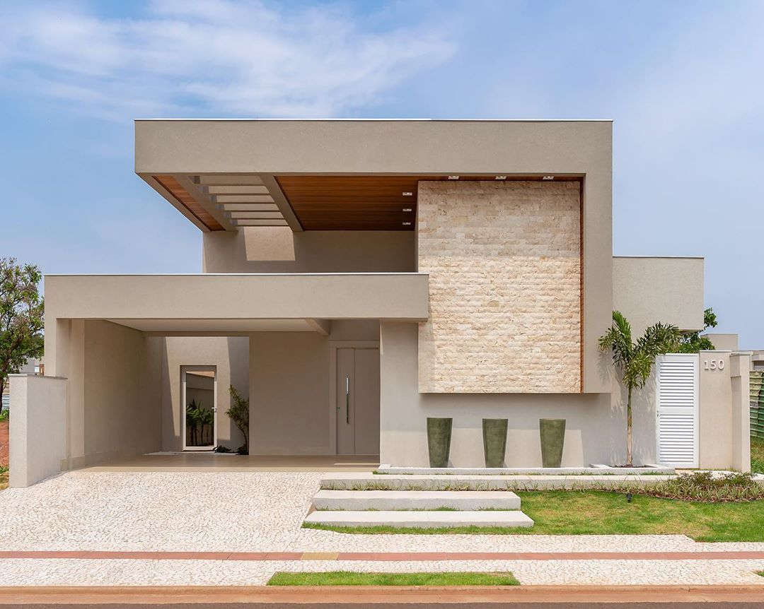 Combinações de cores para detalhes da fachada: Portas