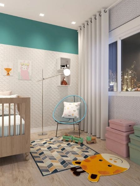Melhores cores para pintar quarto de bebê masculino