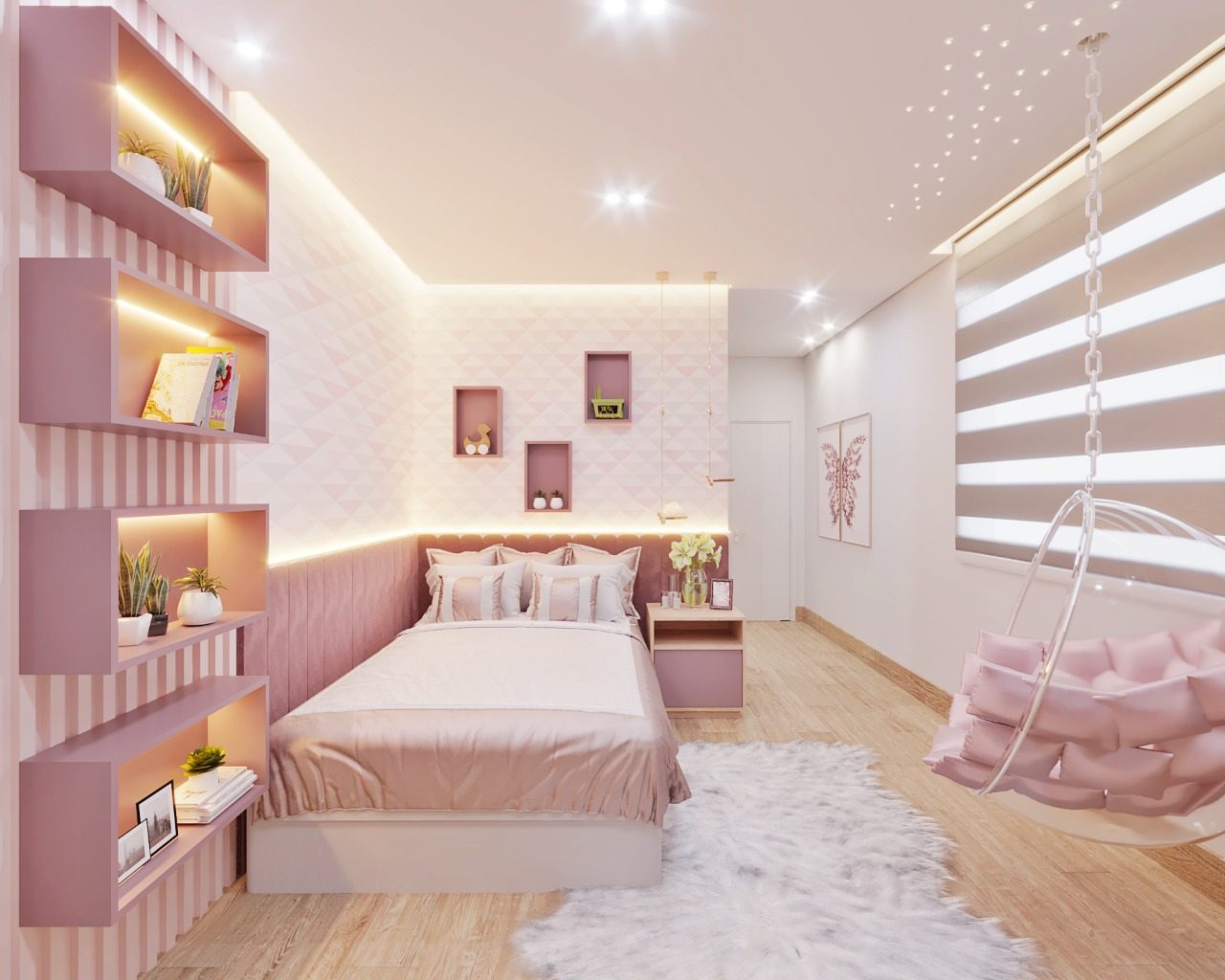 Verde Sálvia no quarto de menina: elegância e natureza