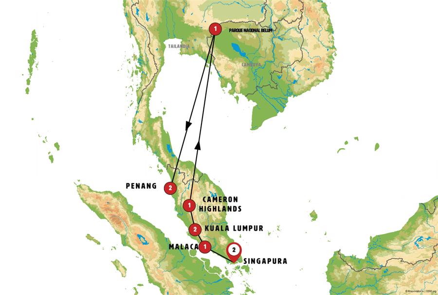 Melhores destinos para mulheres solo na Malásia e Singapura