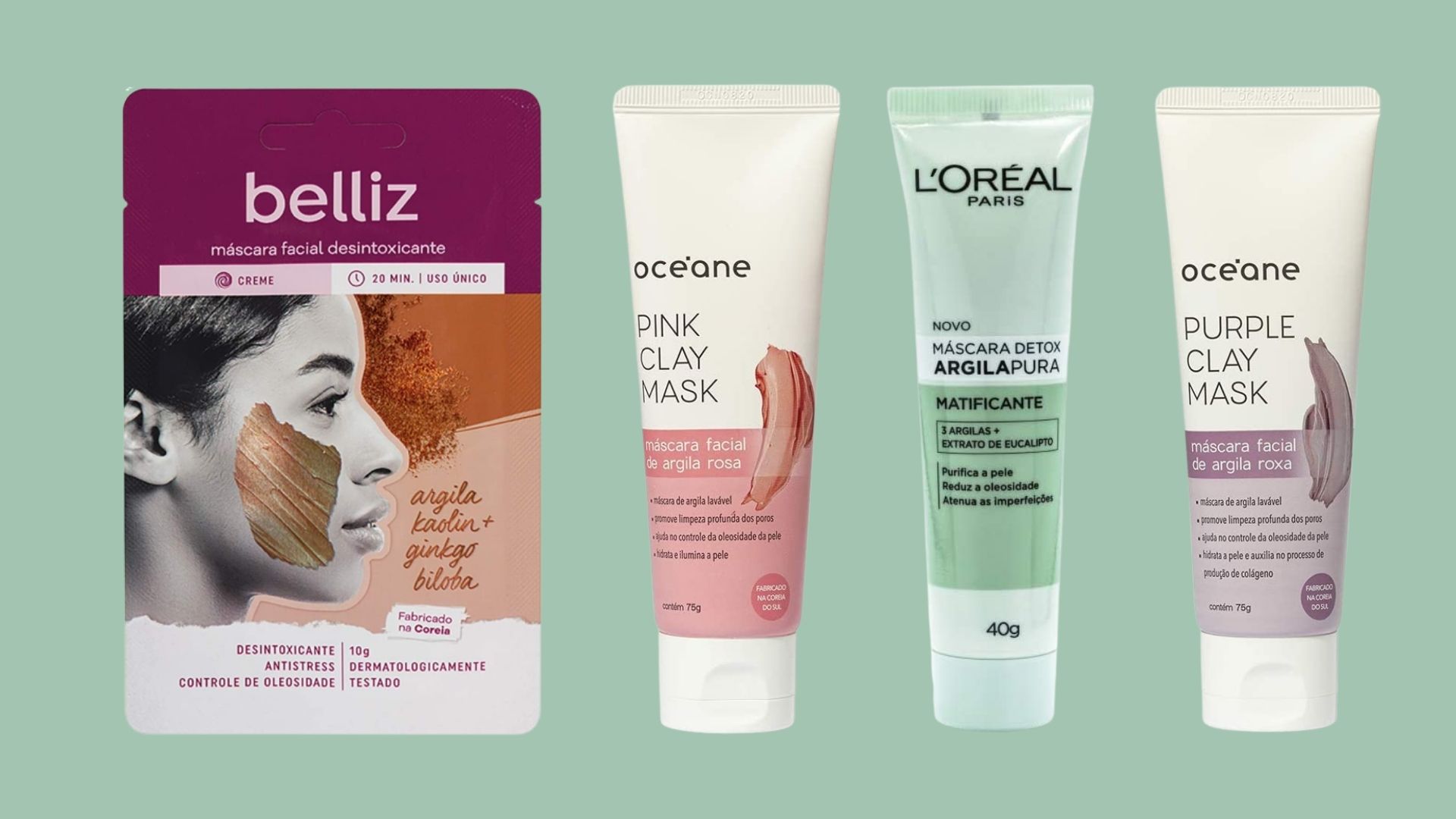 máscara de argila para pele oleosa