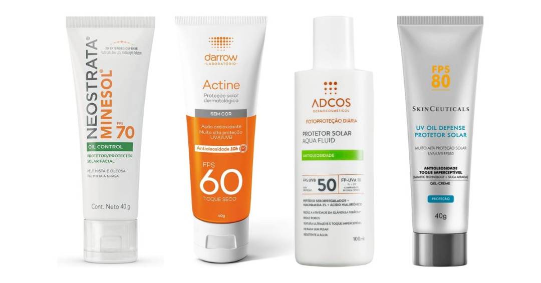 top 5 protetores solares pele oleosa