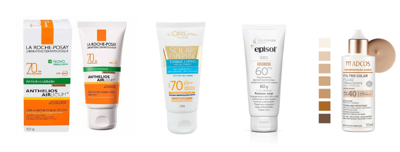melhores protetores solares pele oleosa toque seco 2025