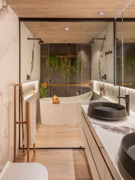 texturas naturais revestimento banheiro