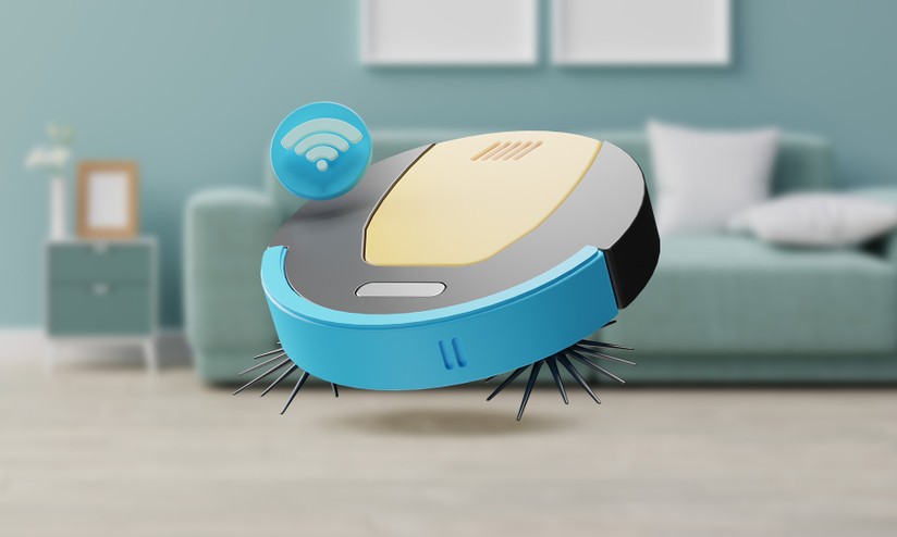 robô aspirador com mopa giratória