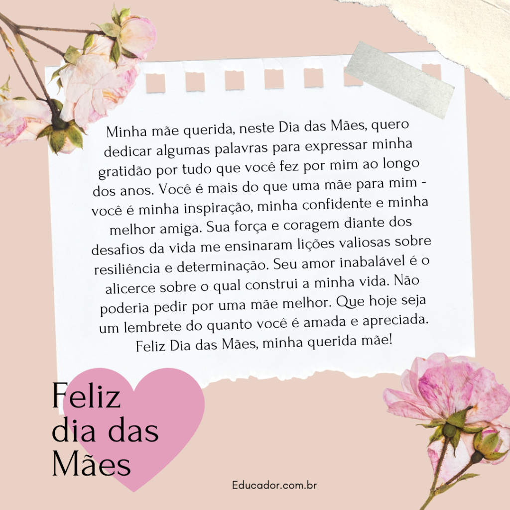 cartão dia das mães frases
