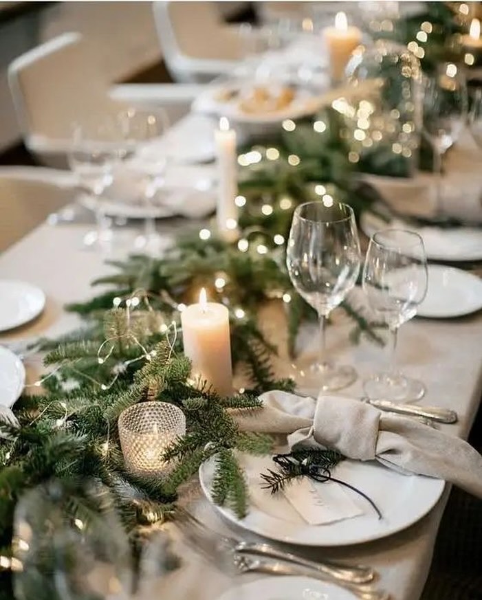 mesa de natal decoração clássica