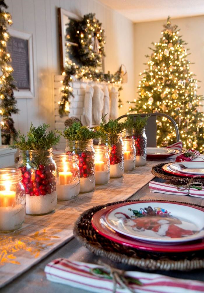 mesa de natal decoração moderna