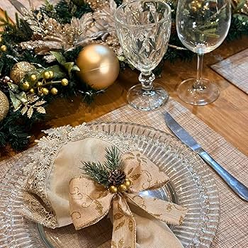 mesa de natal decoração com velas