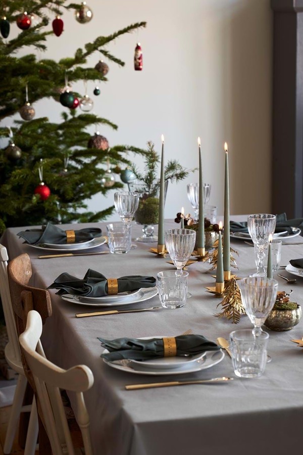 mesa de natal decoração DIY