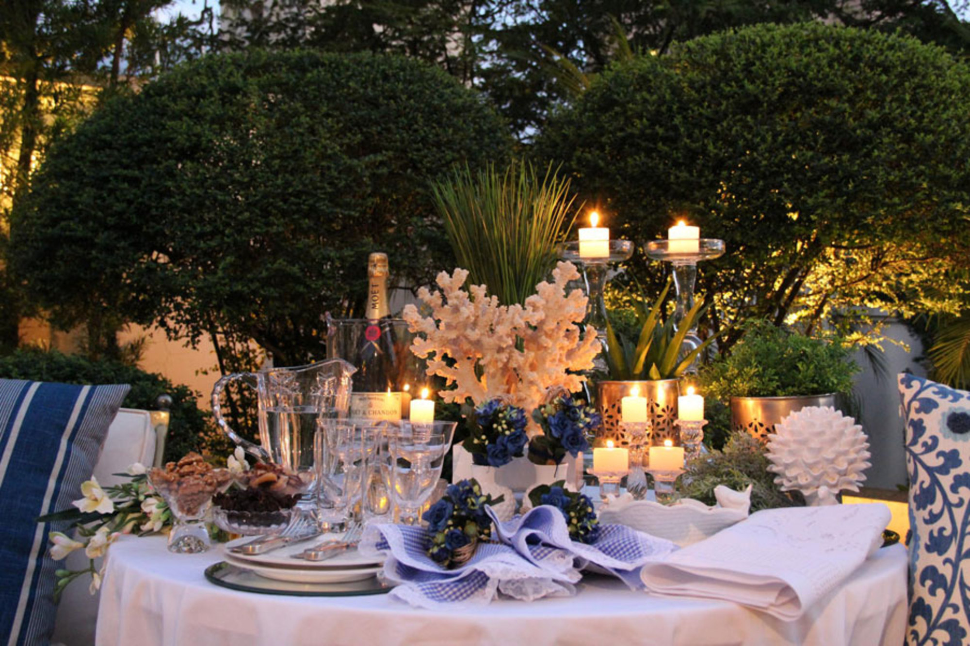 mesa de reveillon decoração com frutas