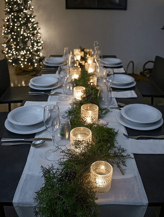 mesa de reveillon decoração elegante
