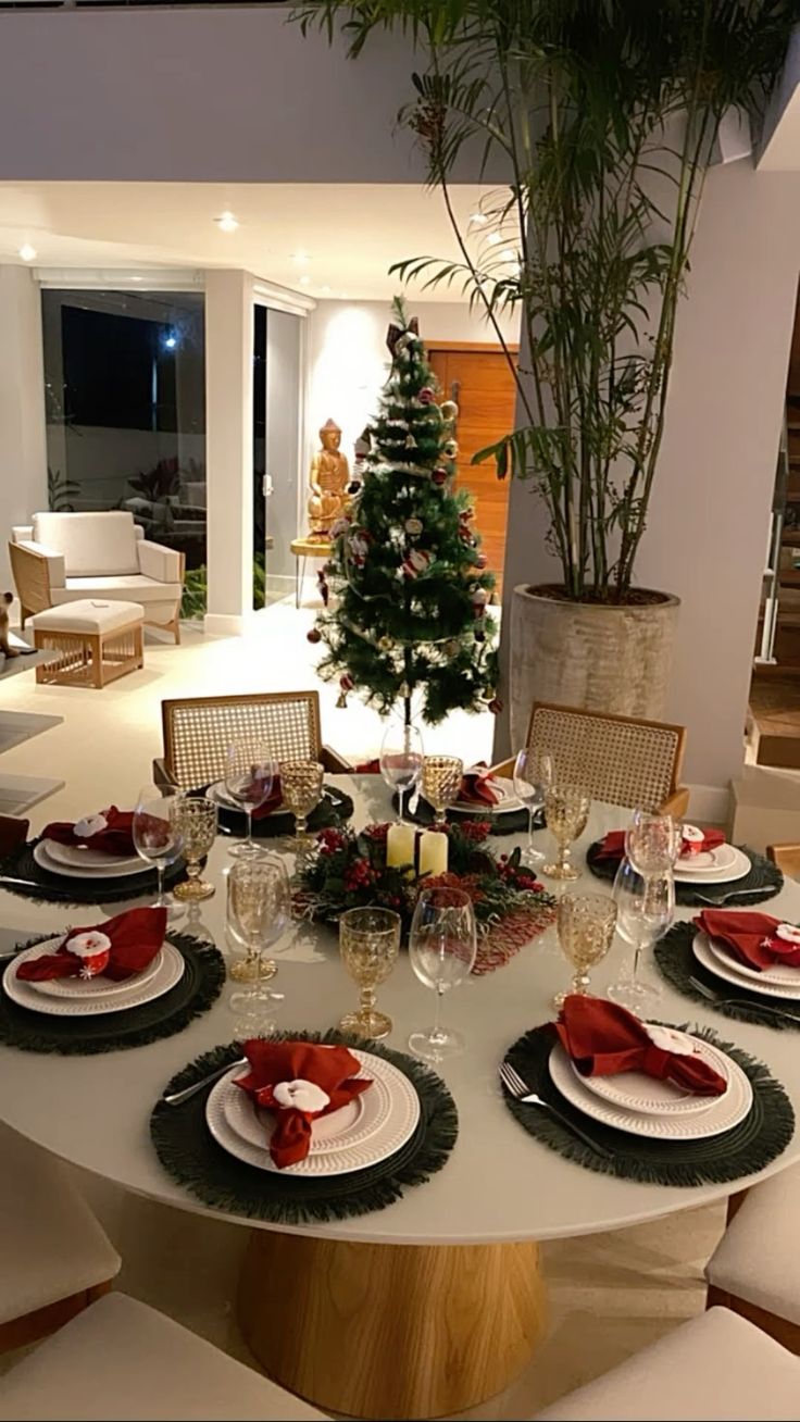 como decorar mesa natal simples gastando pouco